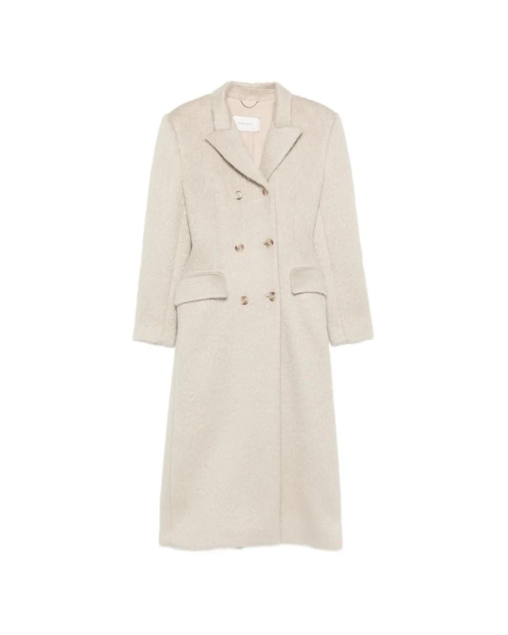 Magda Butrym White Double-Breasted Coat