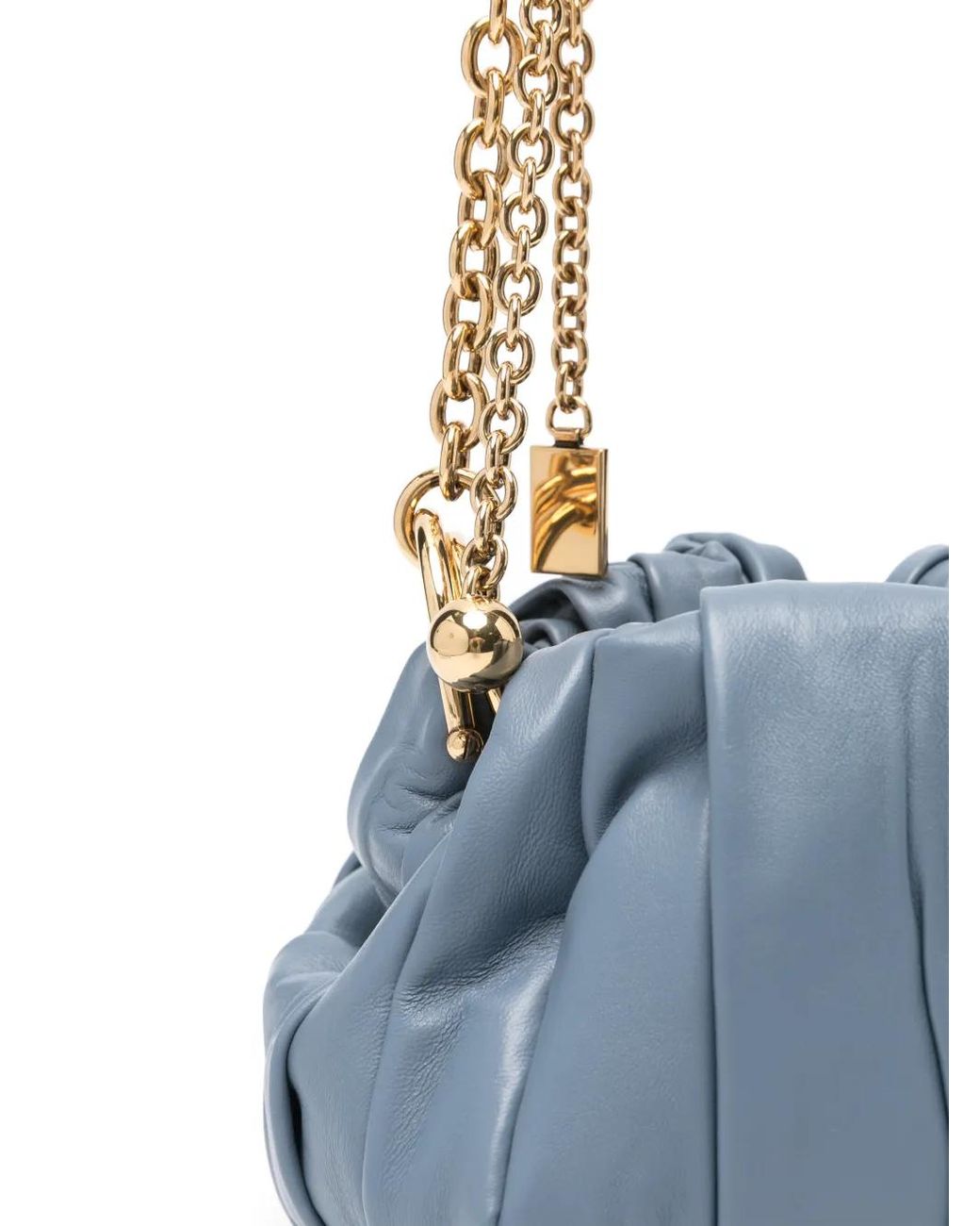 Chloé Blue Plissé Shoulder Bag