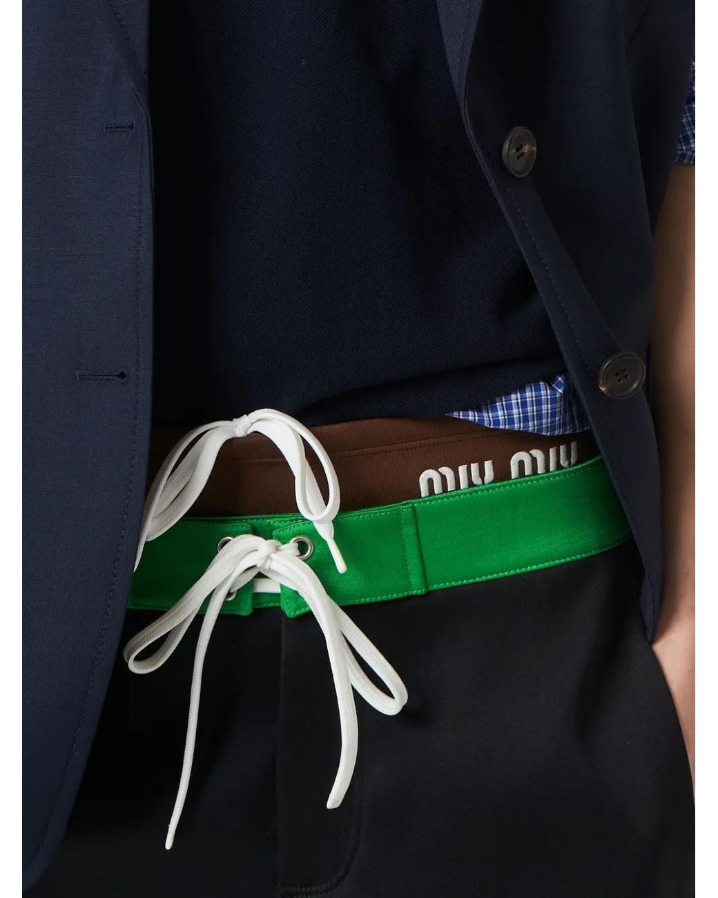 Miu Miu Brown Logo-print Bikini Bottoms