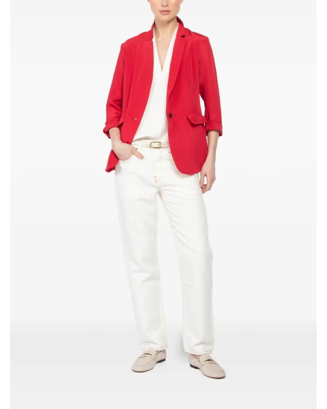 Peter Cohen Red Buttoned Jacket