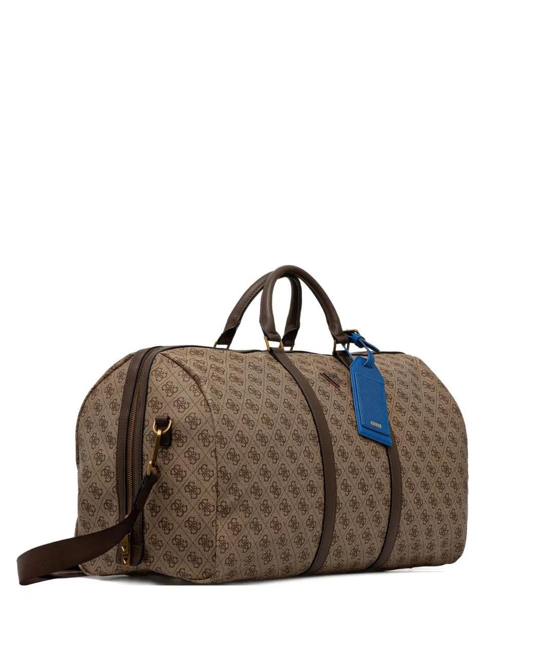 Guess Brown Pisa 4G Logo Weekender Bag for men