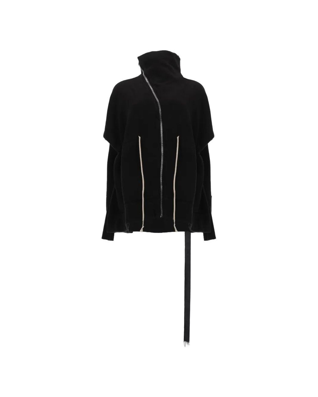 Pull Zippé À Col Cheminée Rick Owens en coloris Black