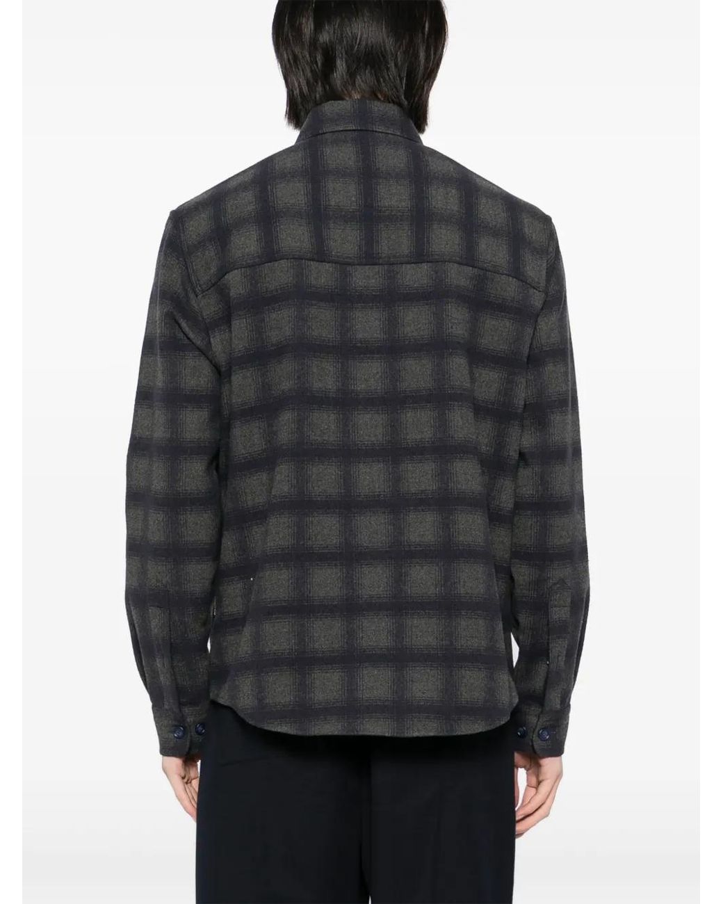 Boss Black Plaid Long-Sleeves Shirt for men