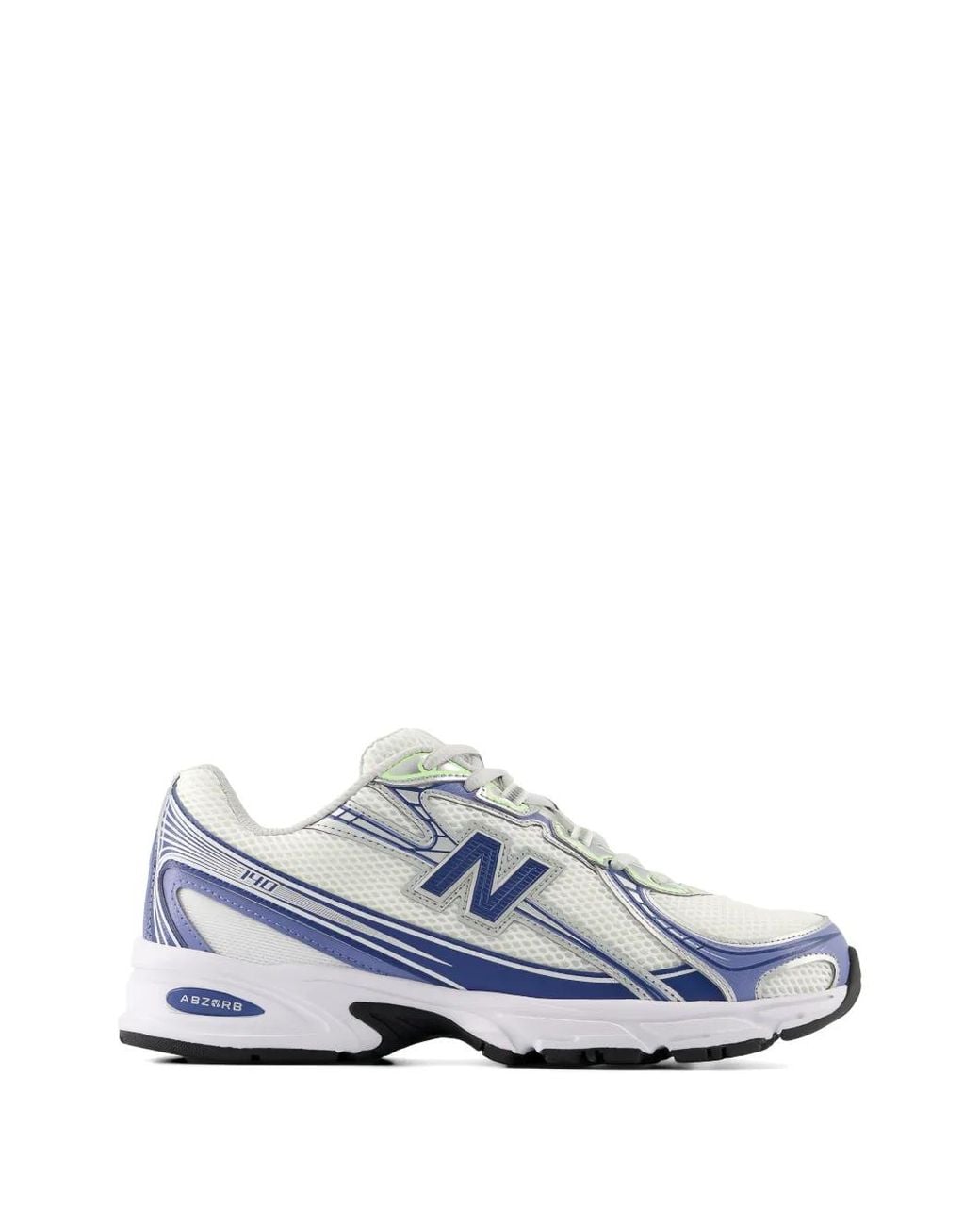 New Balance White 740 Lace-Up Sneakers