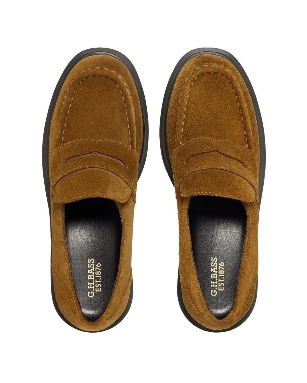 G.H.BASS Brown Albany Ii Penny Loafers