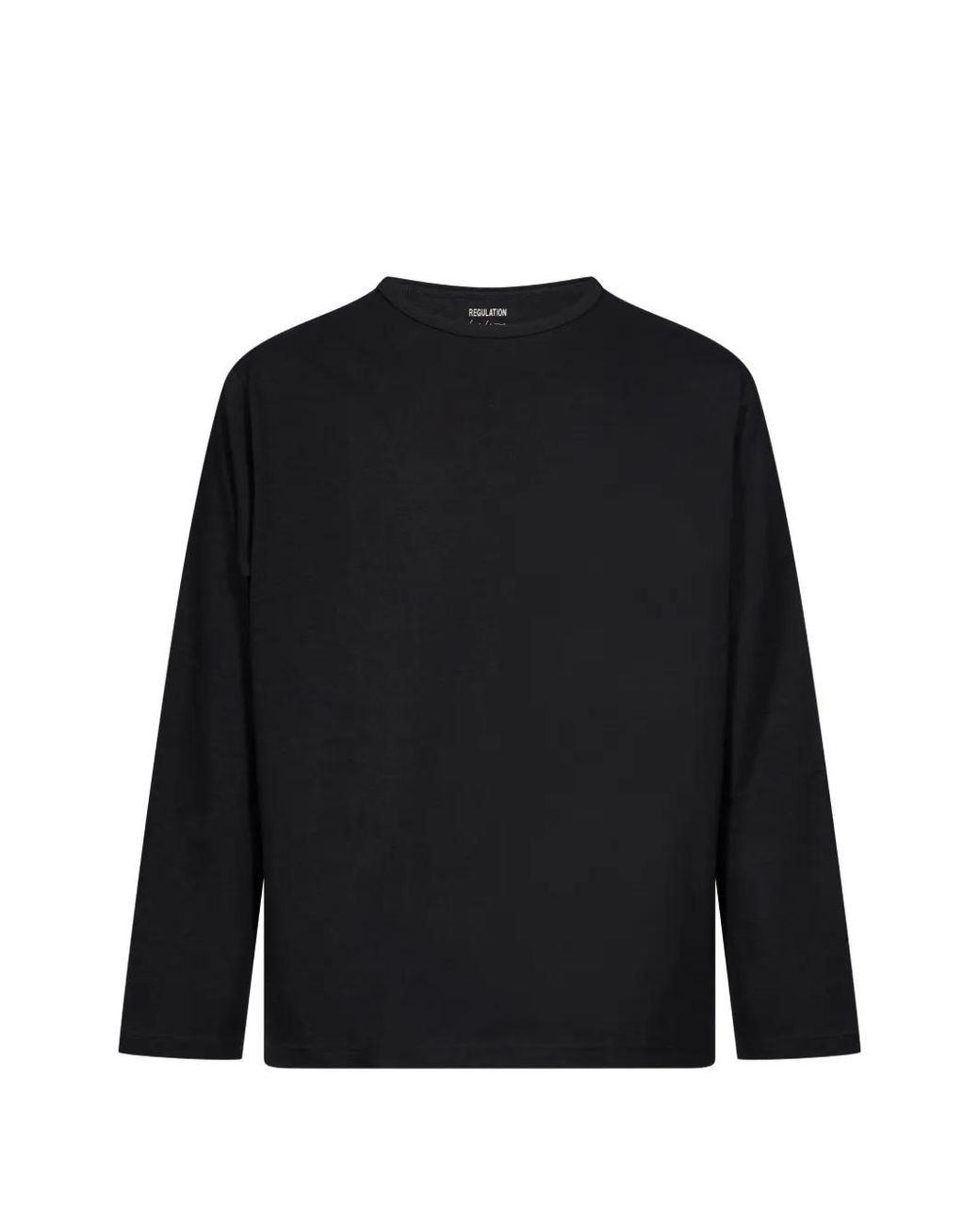 Yohji Yamamoto Black Re-Logo Long-Sleeve T-Shirt for men