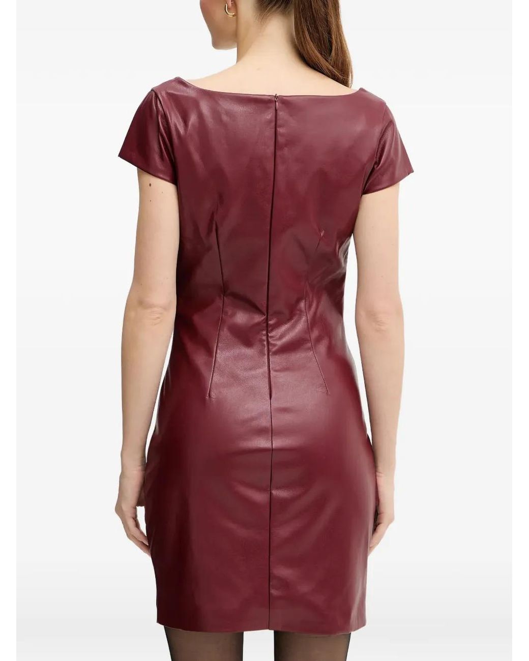 Guess Bow Squared-Neck Mini Dress