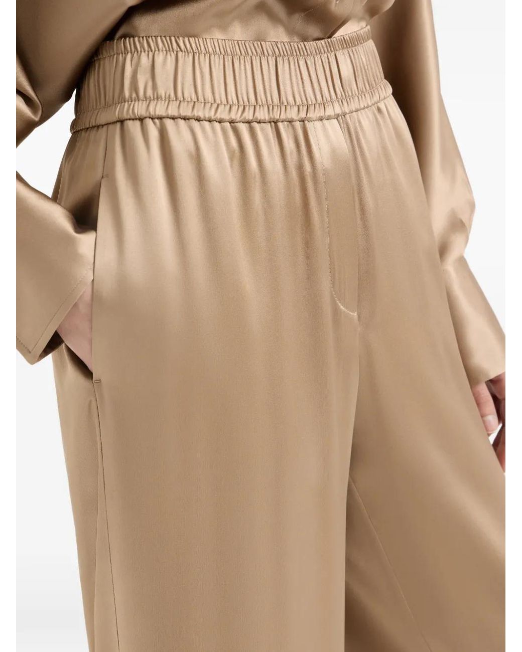 Brunello Cucinelli Natural Elasticated-Waistband Trousers