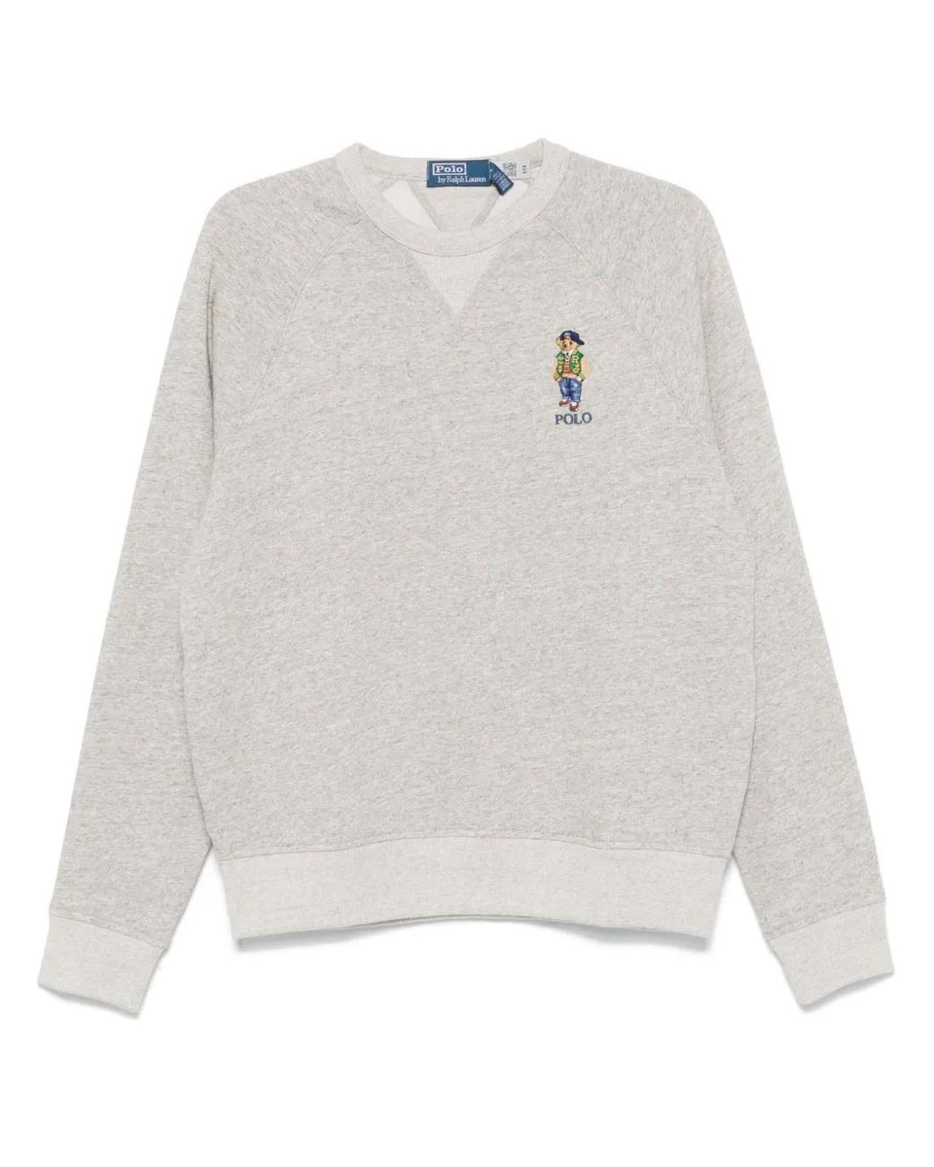 Polo Ralph Lauren White Polo-Bear-Motif Sweatshirt for men