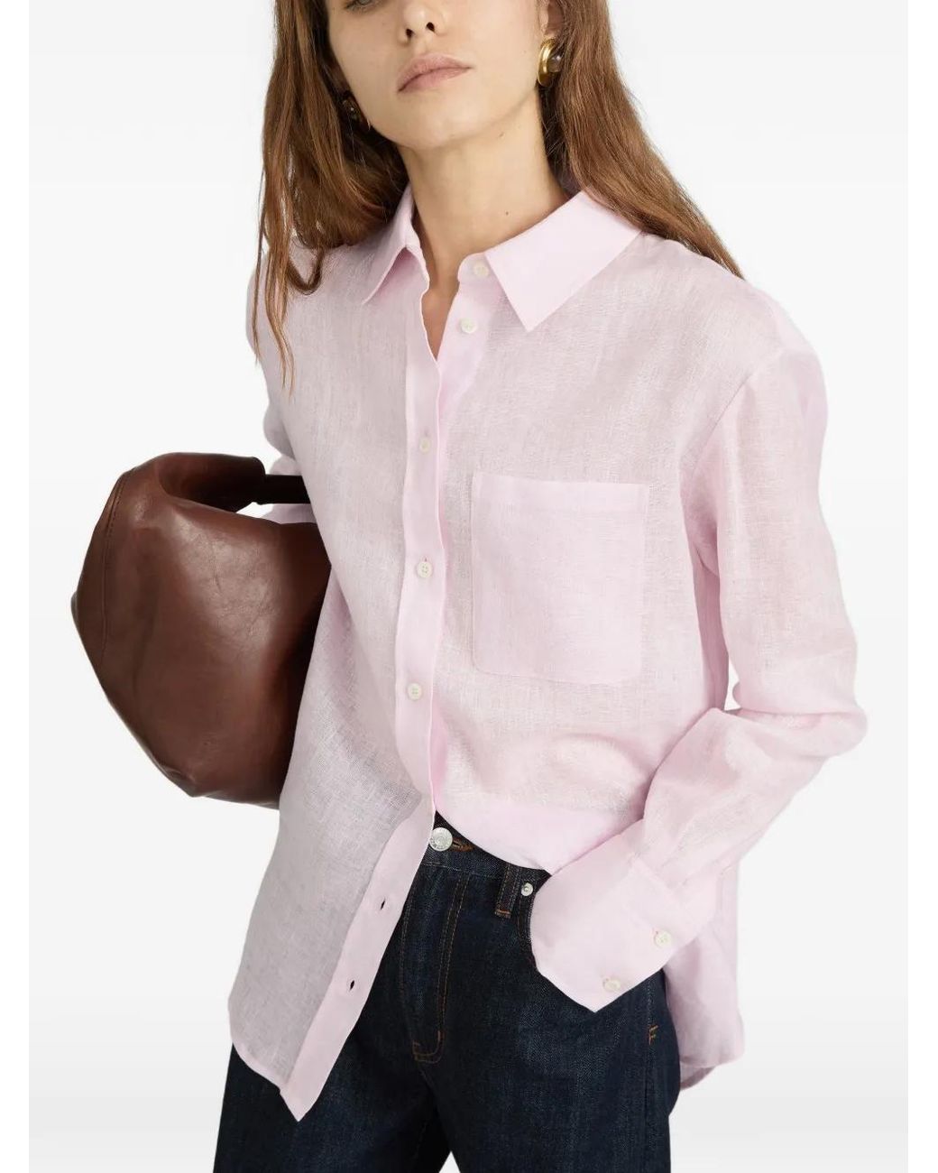 FRAME Pink Button-Up Shirt