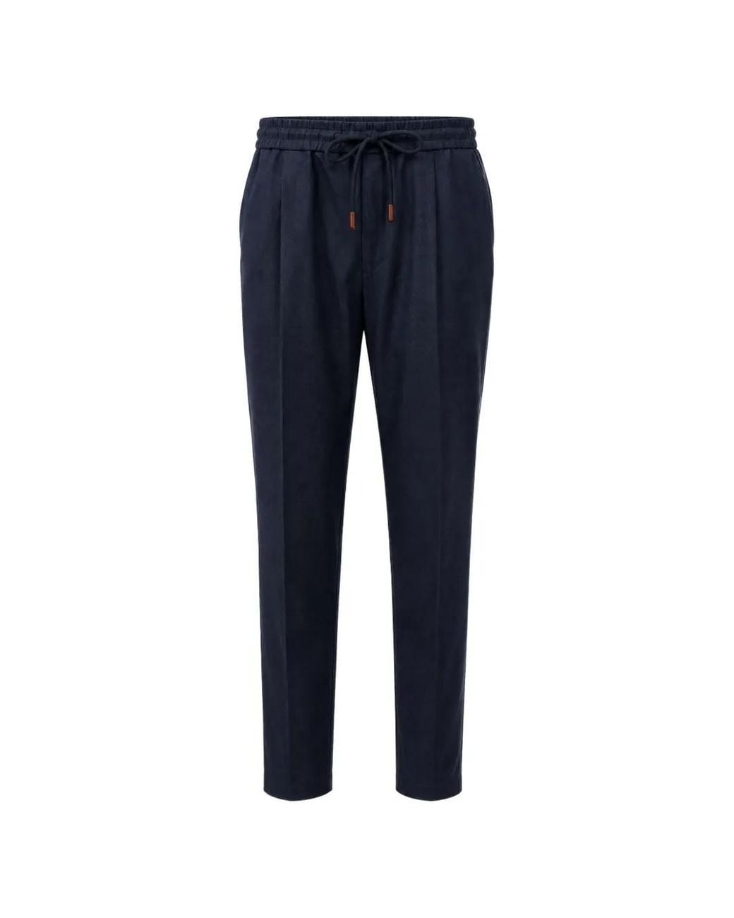 Jacob Cohen Blue Stretch Nylon Tapered-Leg Trousers With Drawstring for men