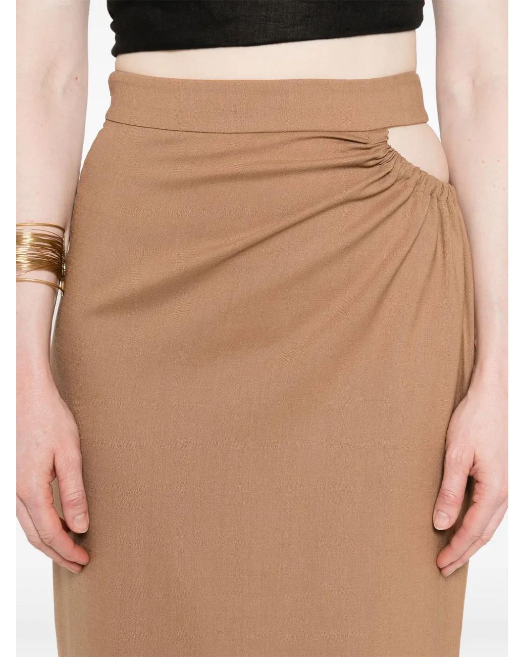 Max Mara Natural Wool, Mohair And Silk Skirt