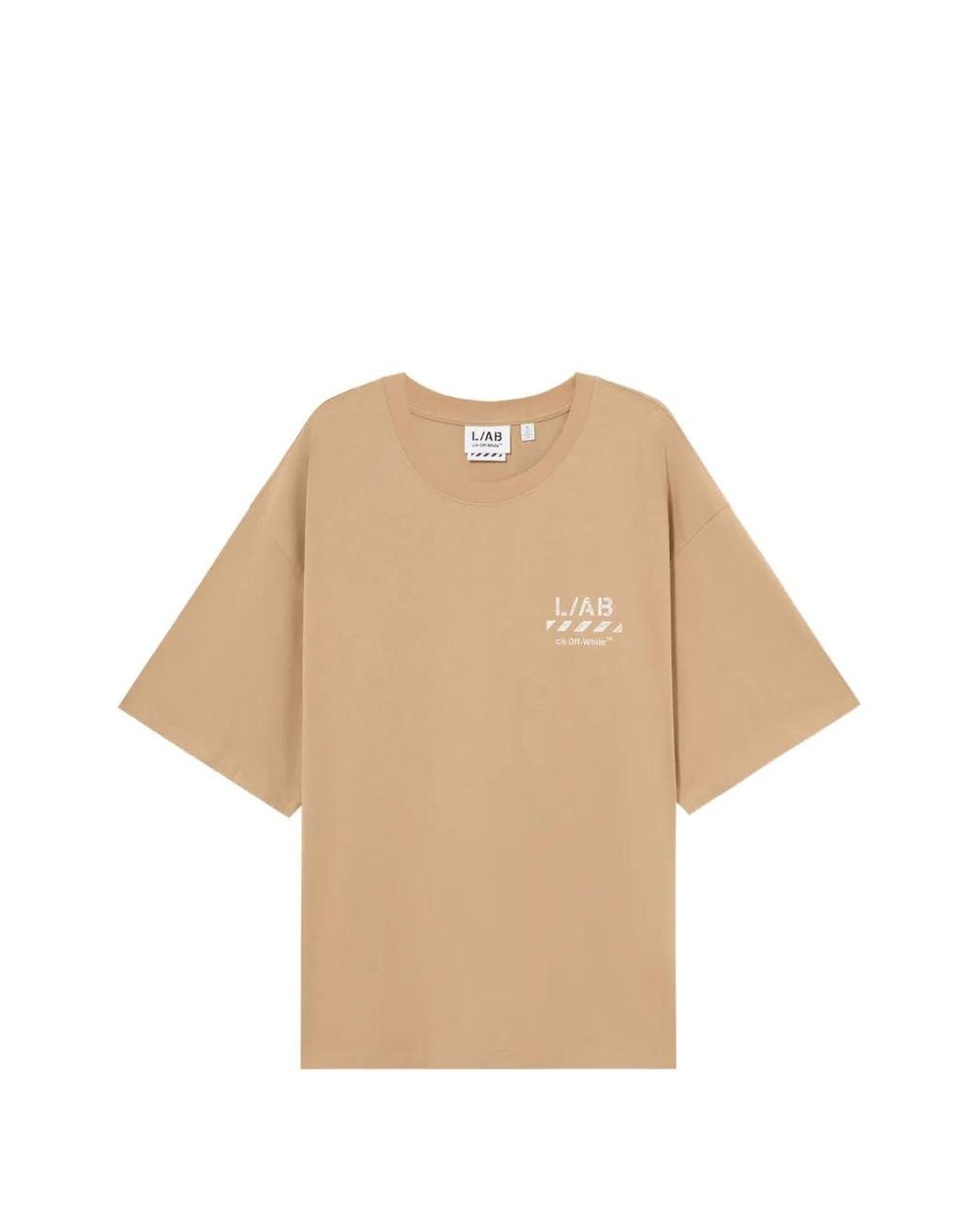 LAB C.O. OFF WHITE Natural Ab Diagonal Oversized T-Shirt for men