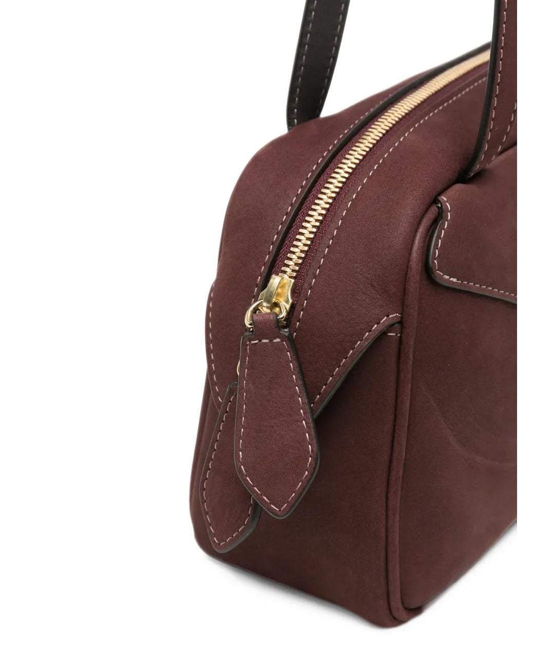 IOEF Purple Aria Leather Shoulder Bag