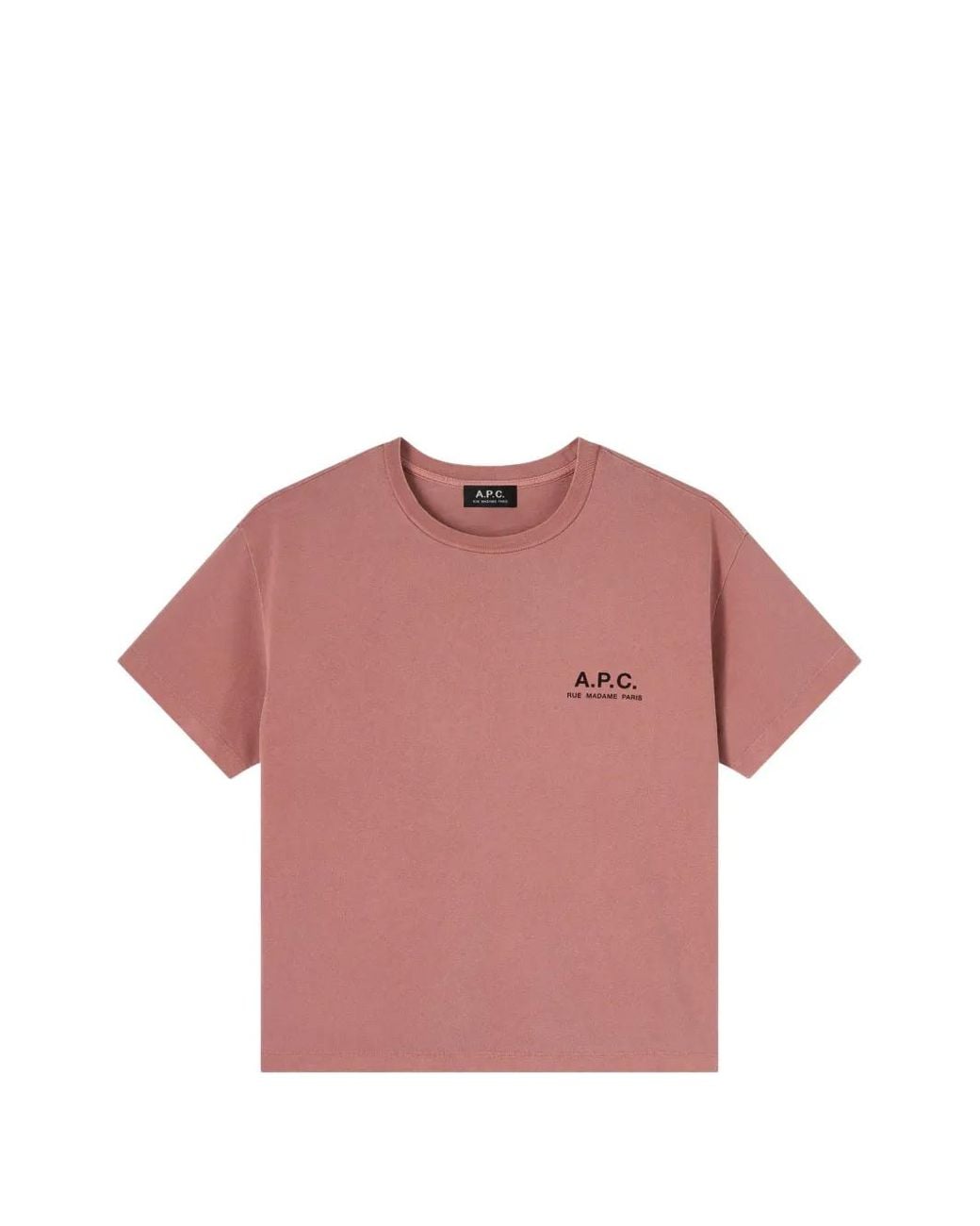 A.P.C. Pink Rue Madame Logo-Print T-Shirt