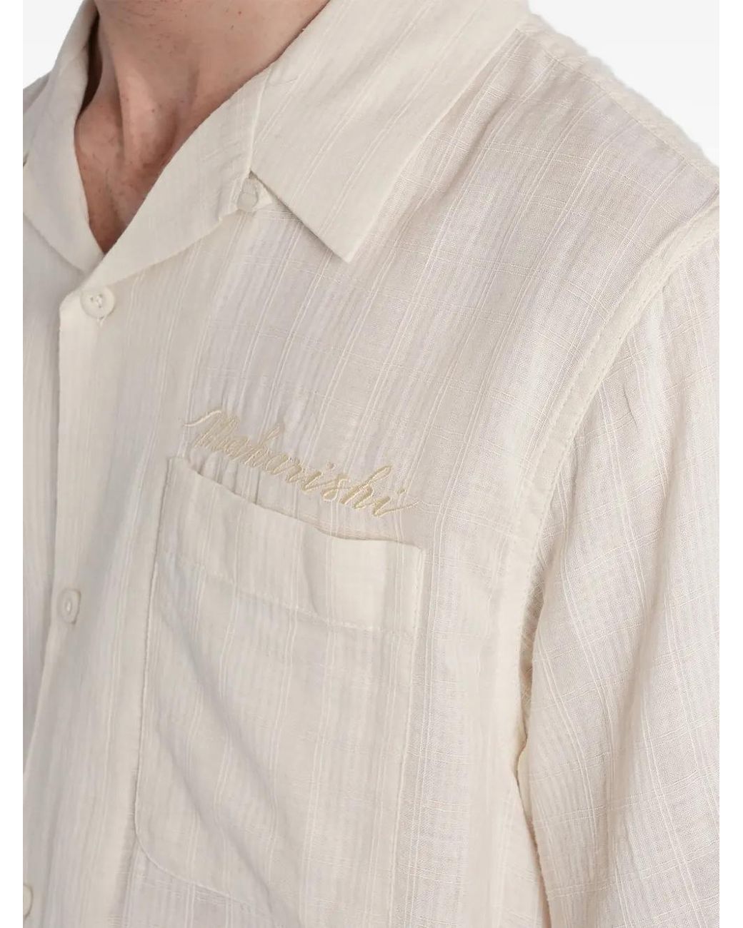 Maharishi White Chemise À Poche Poitrine for men