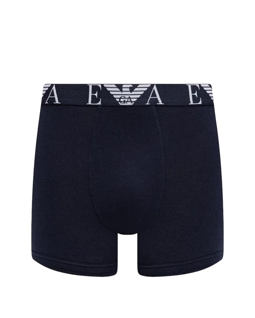 Emporio Armani Blue Five-Pack Stretch Cotton-Jersey Trunks With Logo-Waistband for men