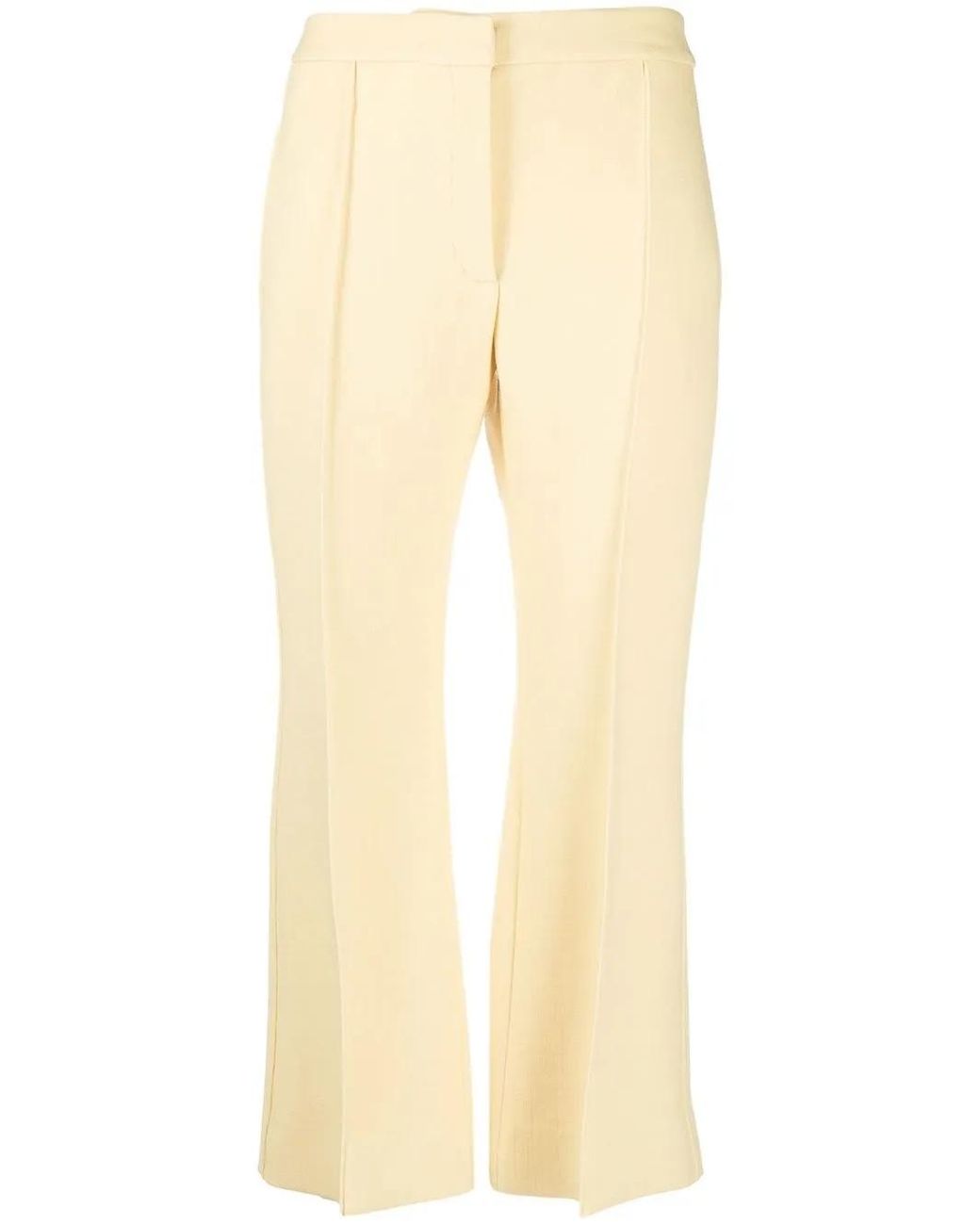 Jil Sander Cropped Broek in het Natural