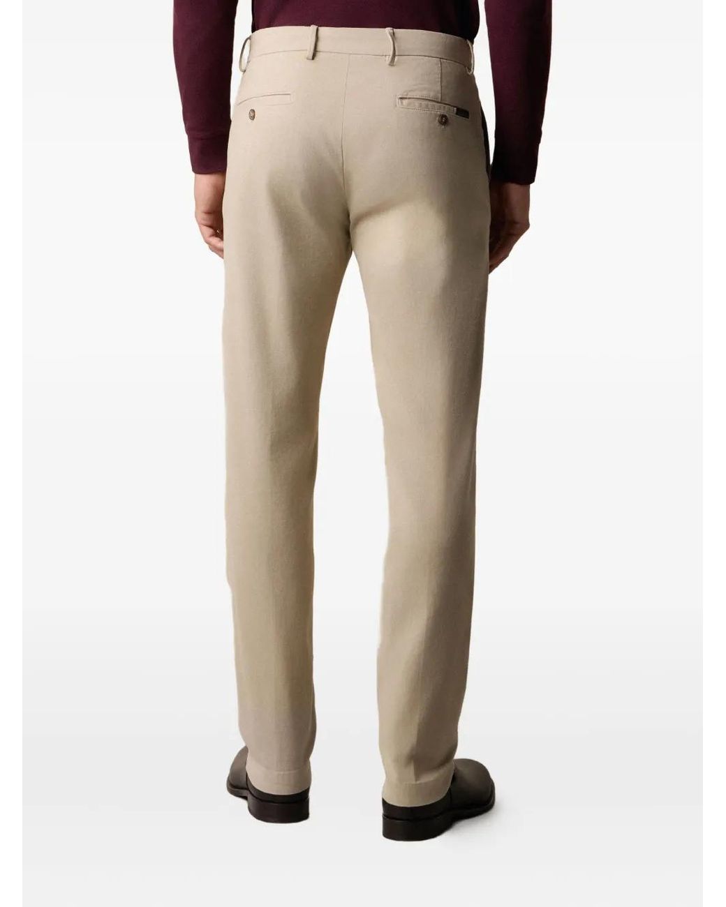 Brooks Brothers Natural Cotton-Blend Trousers for men
