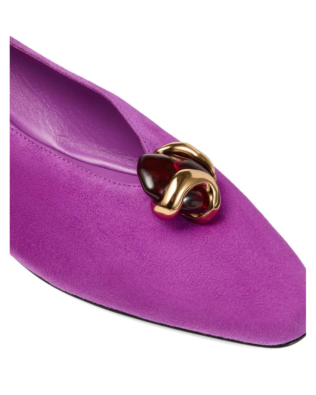 Jimmy Choo Purple Margot Orchid Suede Flats