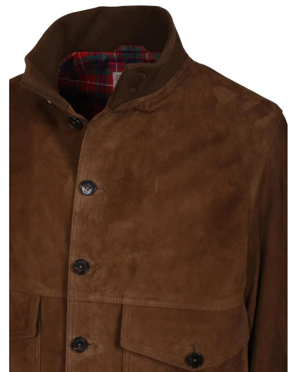 Baracuta Brown Veste Boutonnée À Poches for men