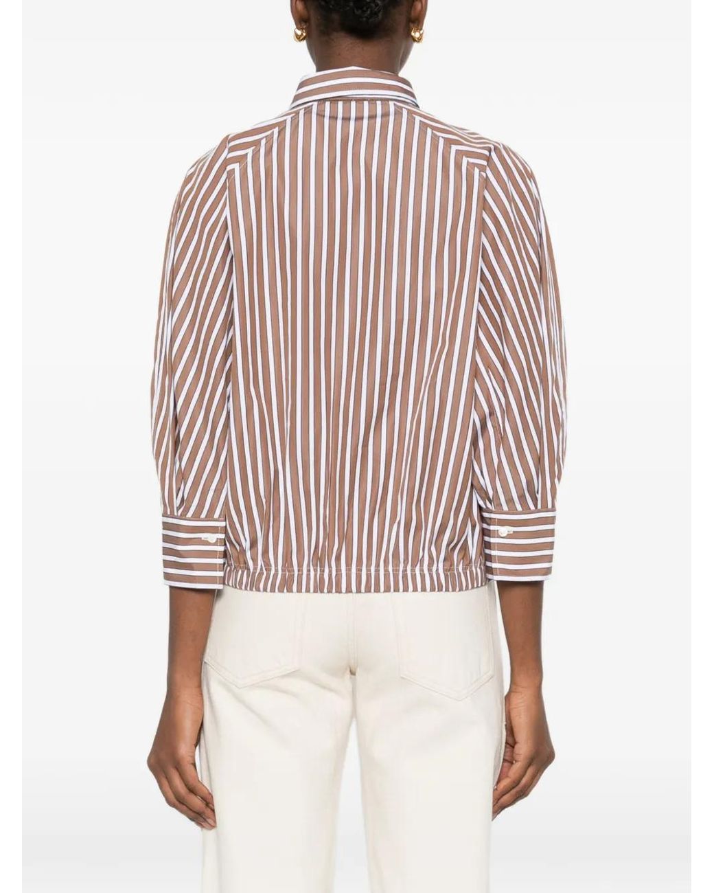 Brunello Cucinelli Gestreept Blouse in het Pink