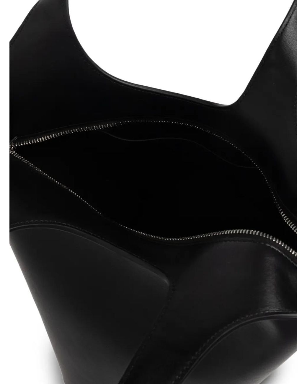 The Attico Black La Scoop Shoulder Bag