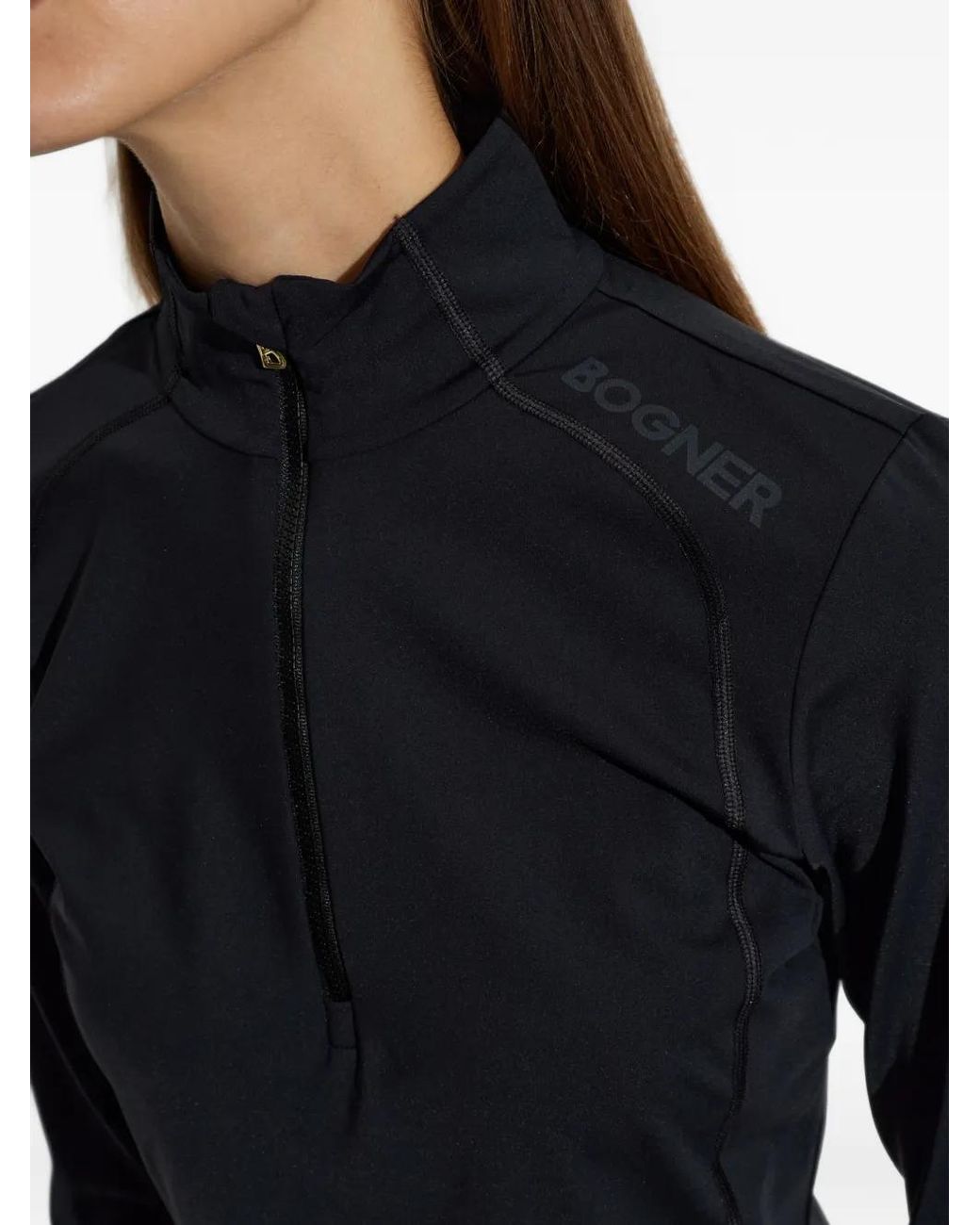 Bogner Blue Haut Medita À Col Zippé Et Manches Longues