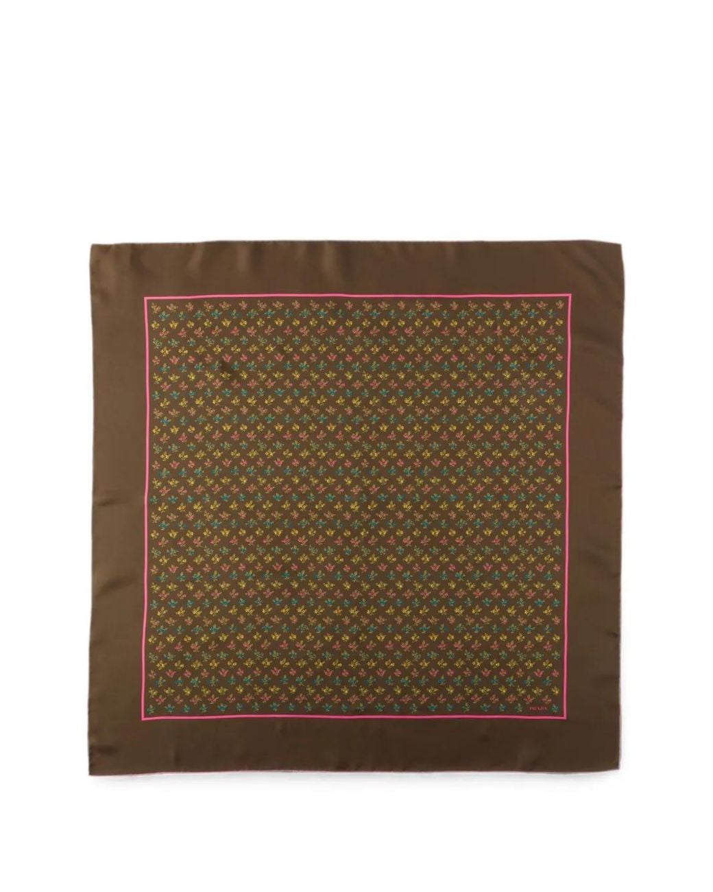 Prada Brown Schal Mit Print