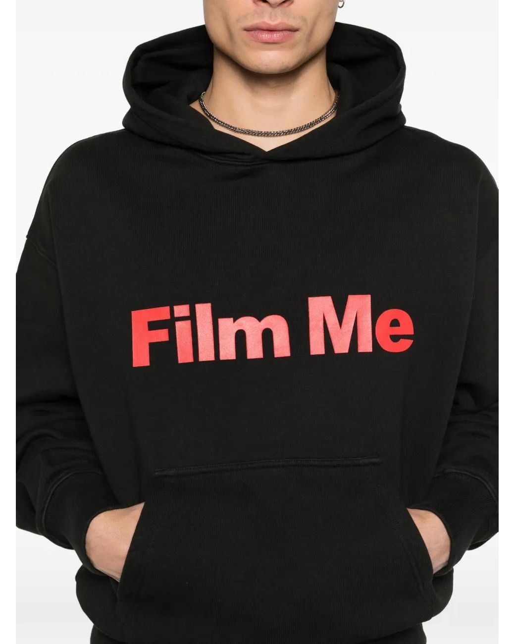 BOILER ROOM Black Printed Hoodie for men