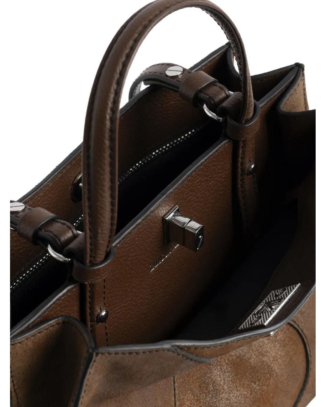 Zadig & Voltaire Brown Jack Nano Leather Satchel