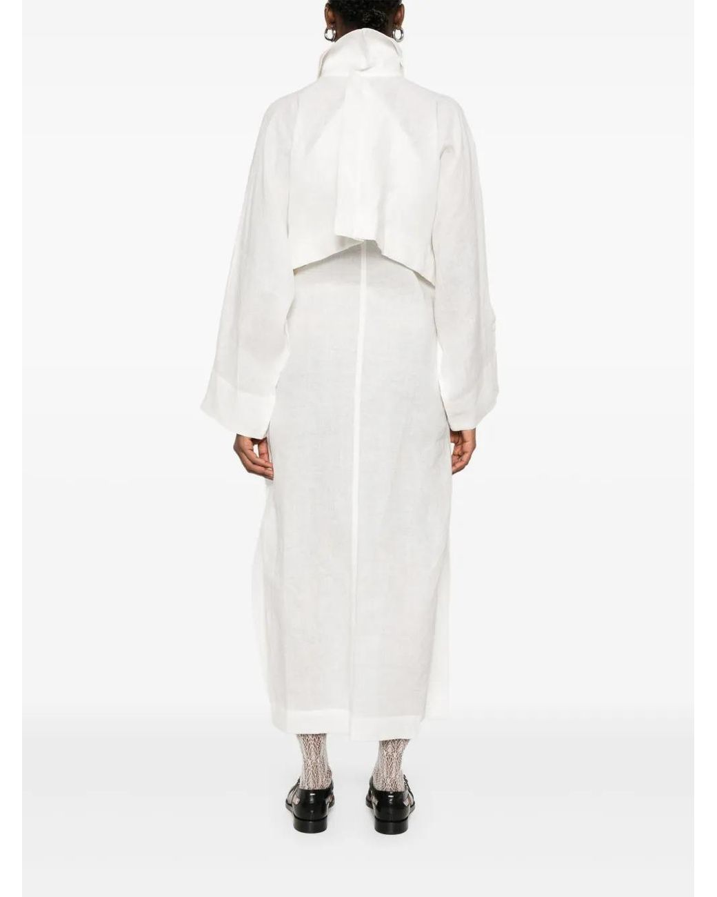 Issey Miyake White Long Coat