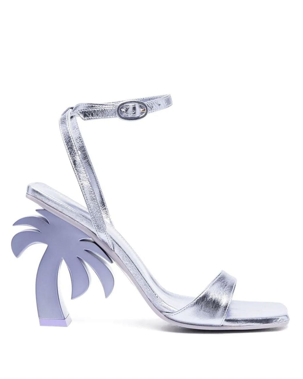 Palm Angels White Palm Tree Heel Sandals