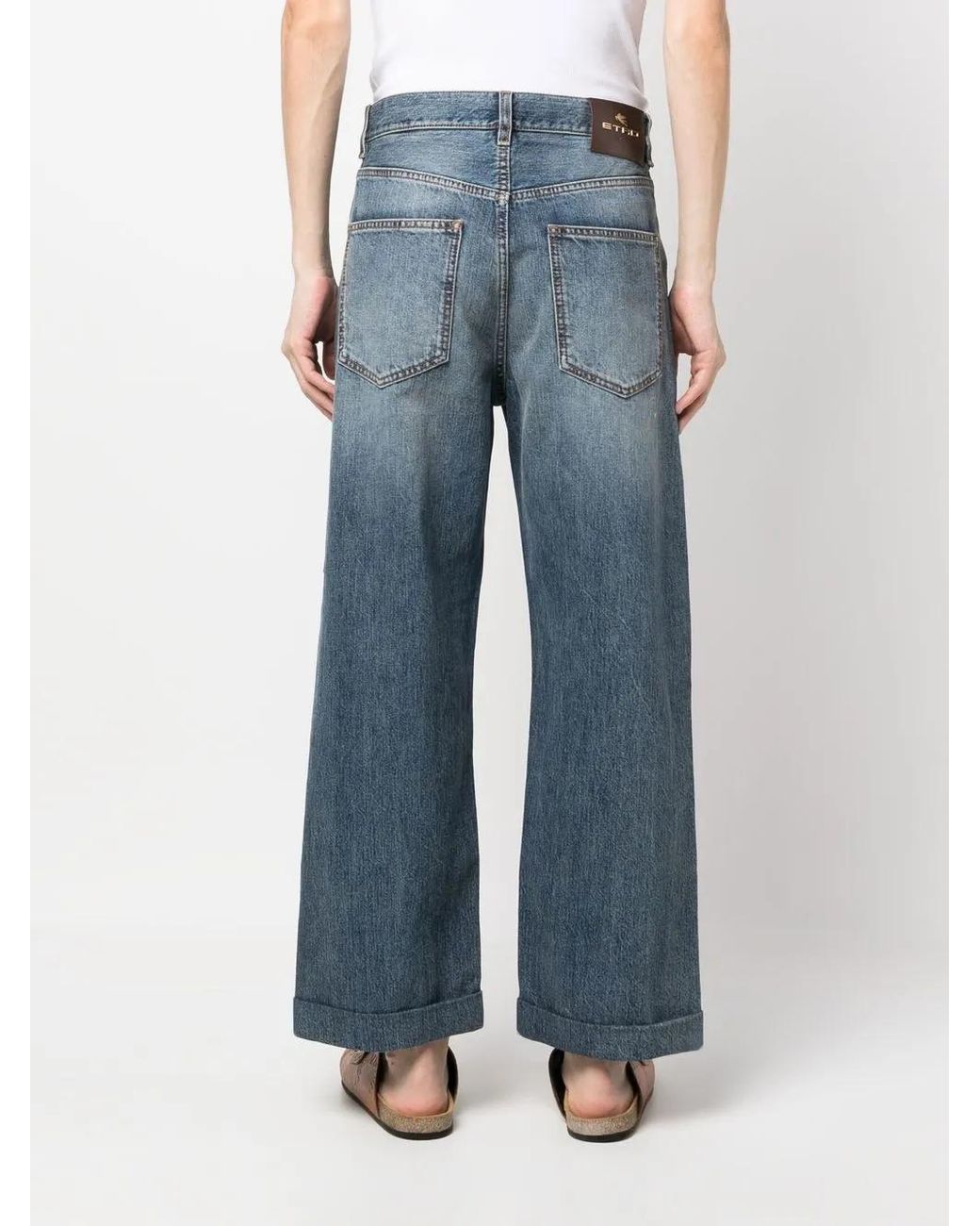 Etro Straight Jeans in het Blue voor heren