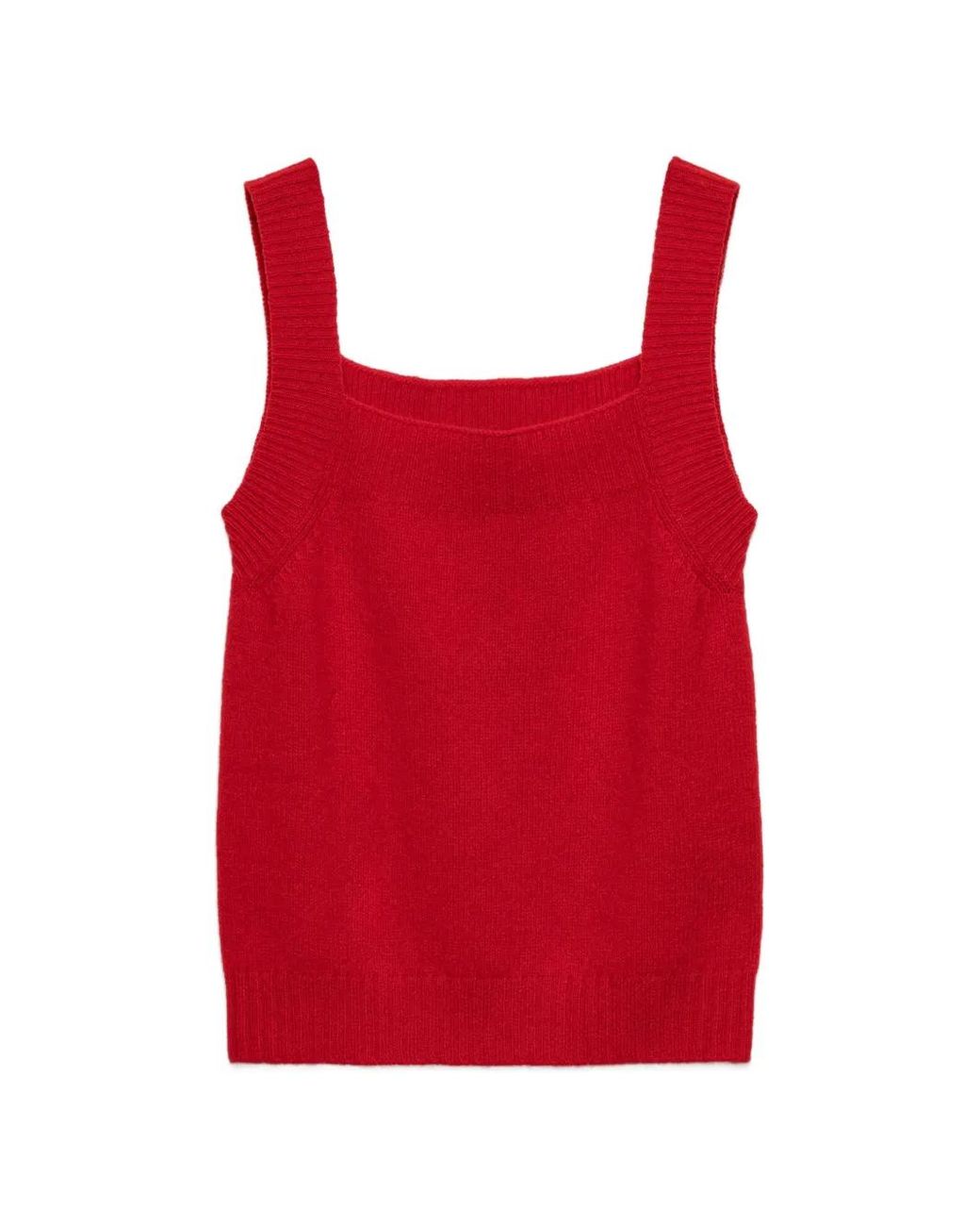 Prada Red Shetland Wool Tank Top for men