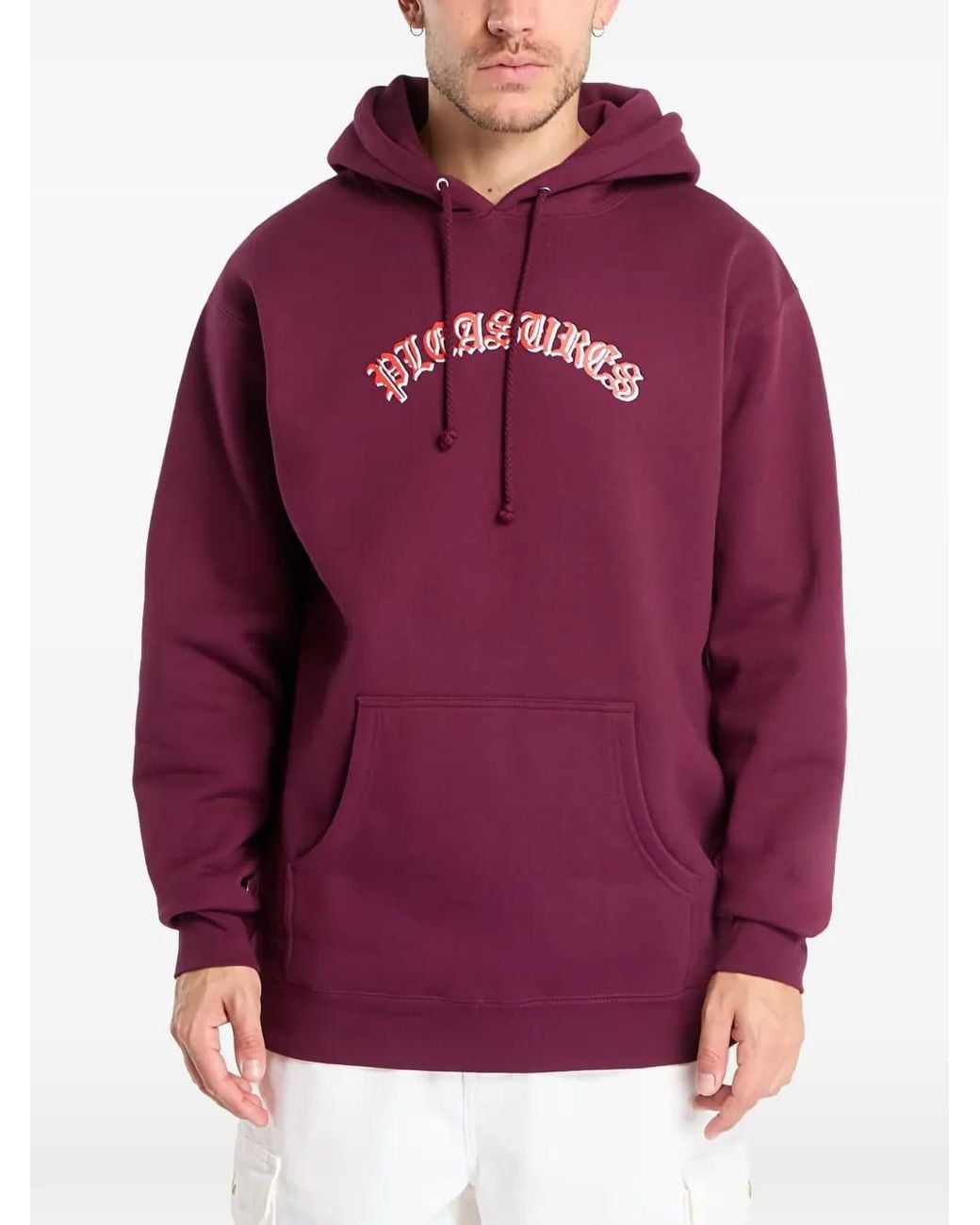Pleasures Red Mirror Graphic-Print Hoodie for men