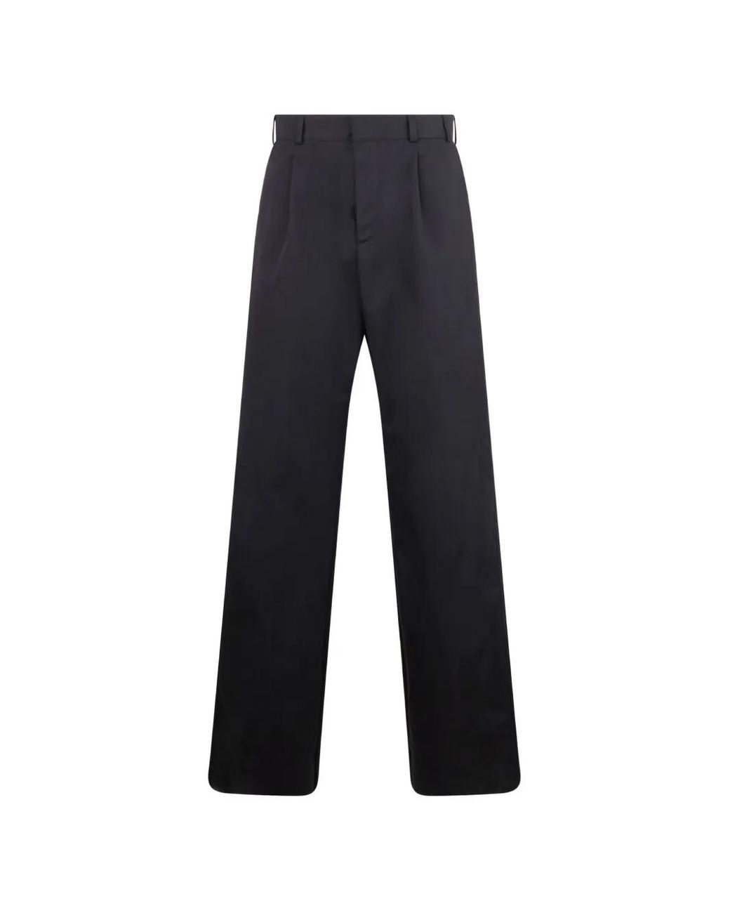 Roberto Cavalli Blue Pleated-Design Trousers for men