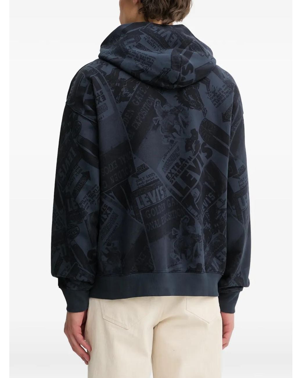 Levi's Blue Sunset Printed Hoodie for men