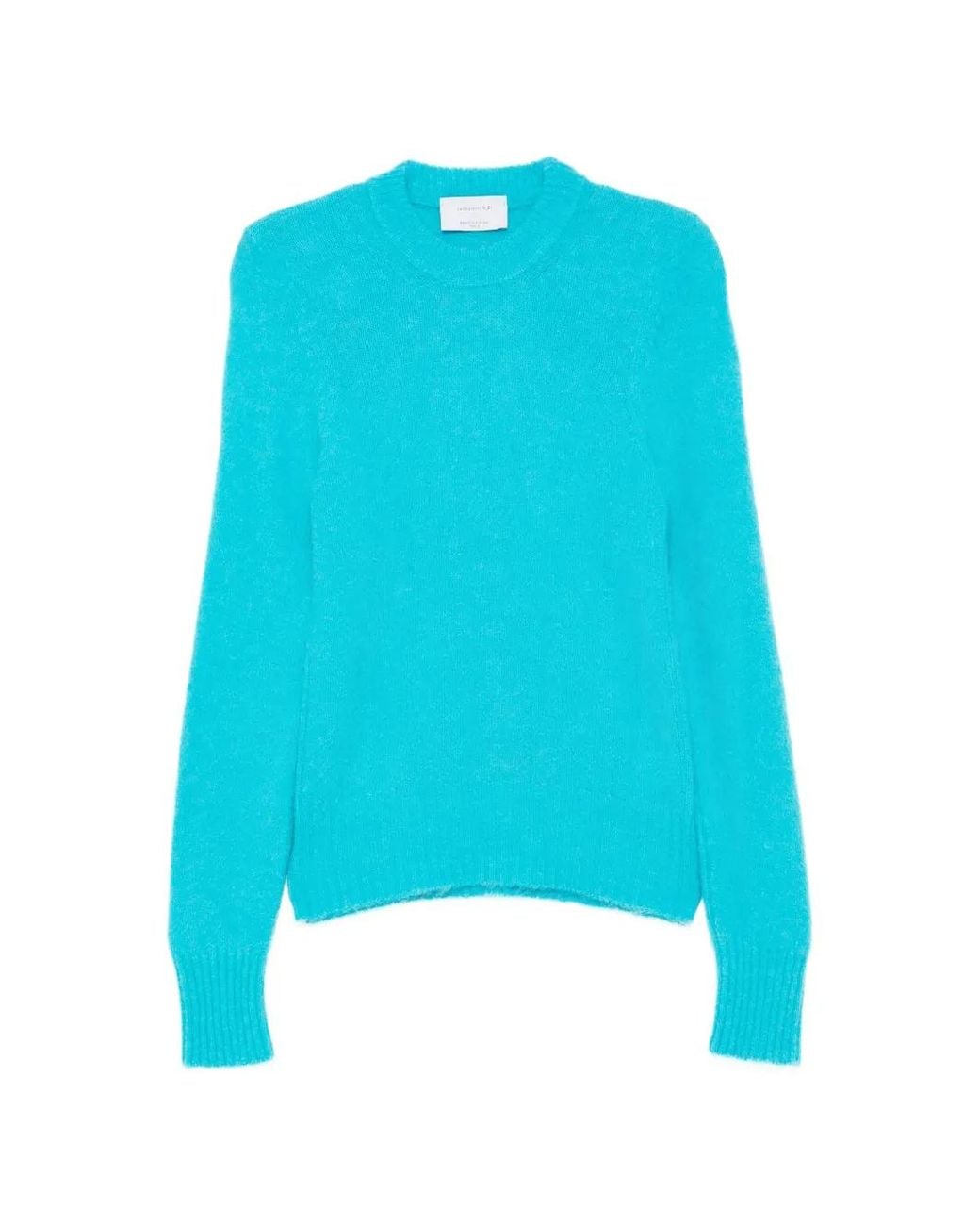Daniele Fiesoli Blue Crew Neck Long-Sleeve Sweater