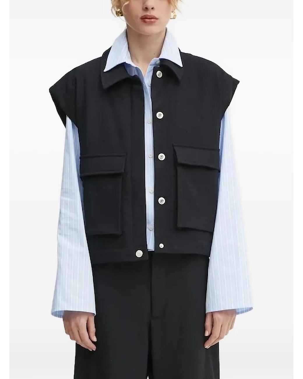 Won Hundred Black Button-Up Vest