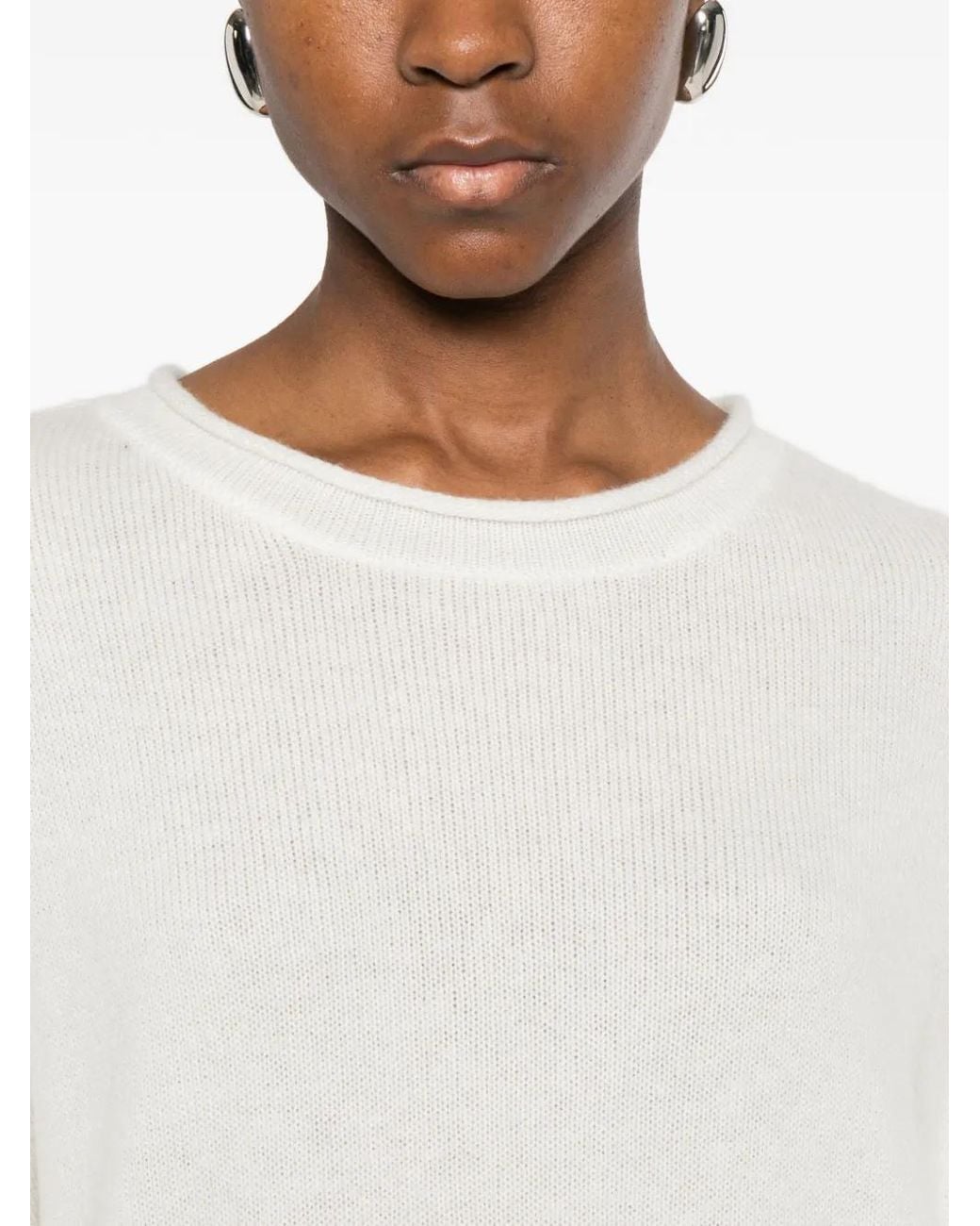 Viktoria Chan White Tatiana Short-Sleeve Sweater