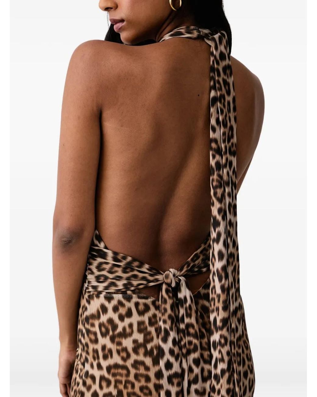 Bardot Brown Elera Leopard-Print Ruched-Waist Maxi Dress