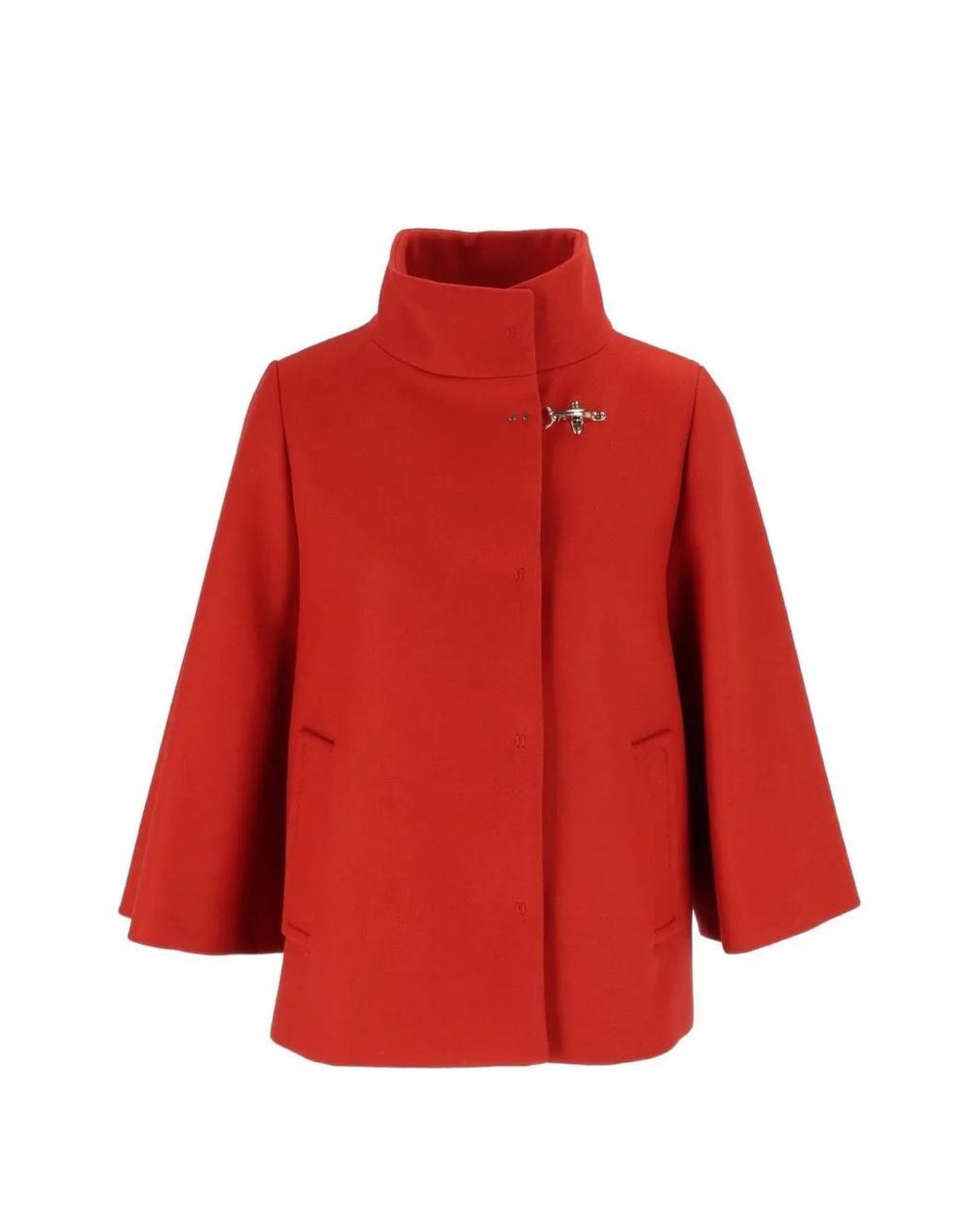Fay Red Veste À Col Montant
