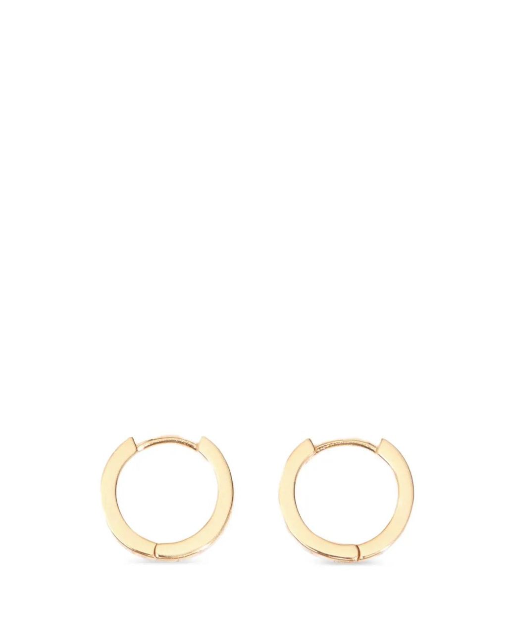 Bimba Y Lola White Small Ivory Hoop Earrings Logo