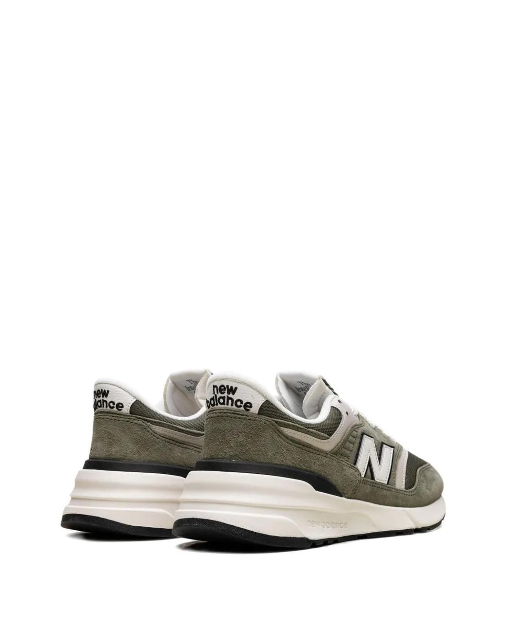 New Balance Green 997R Logo-Patch Sneakers