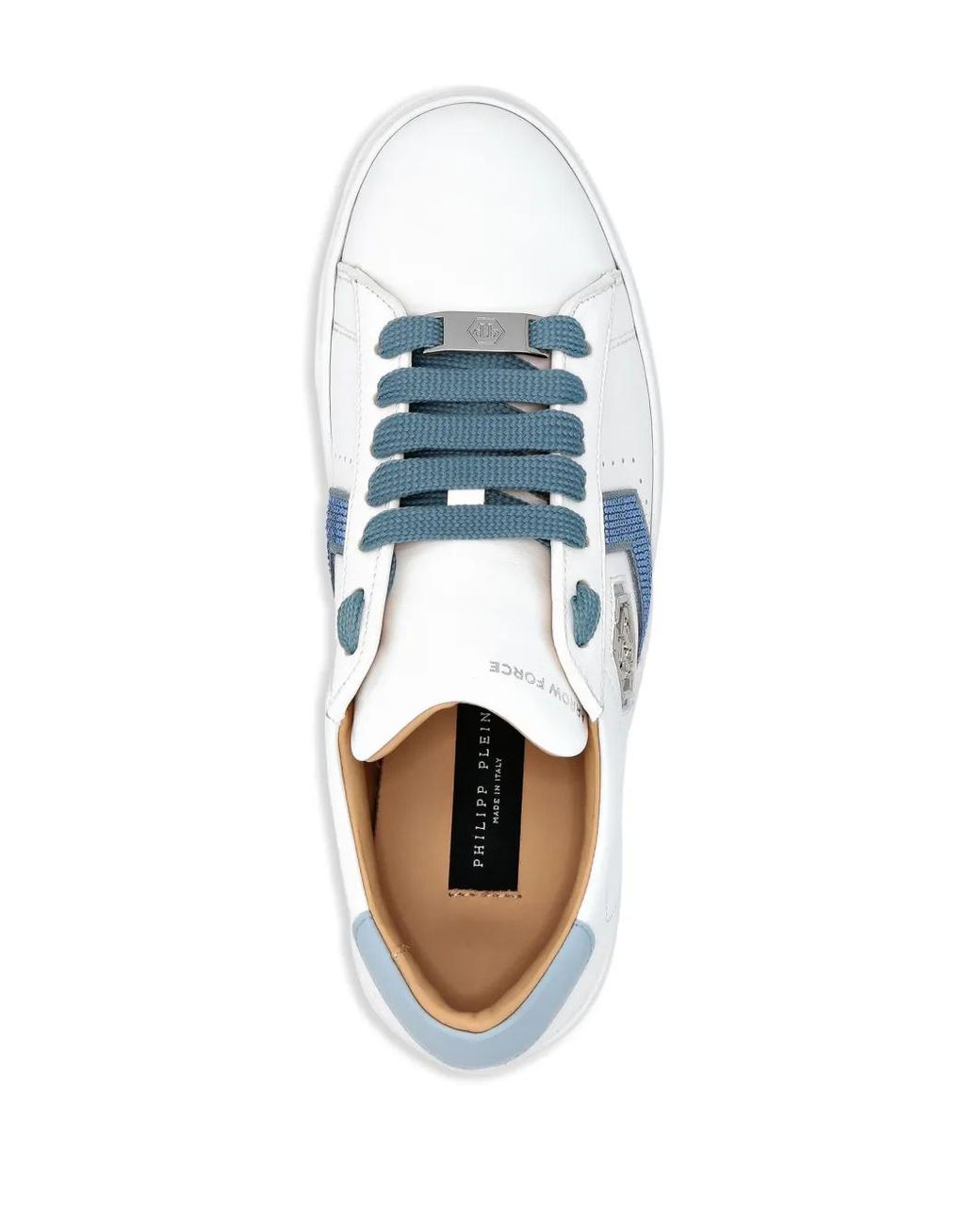 Philipp Plein Blue Arrow Force Strass Hexagon Low-Top Sneakers