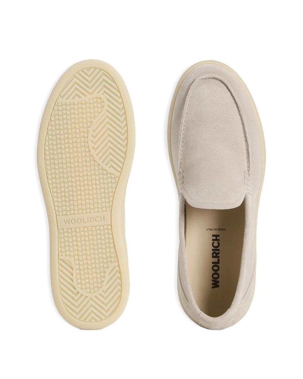 Woolrich White Suede Loafers for men