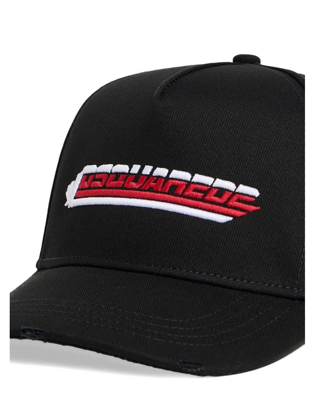 DSquared² Black Embroidered Baseball Cap for men