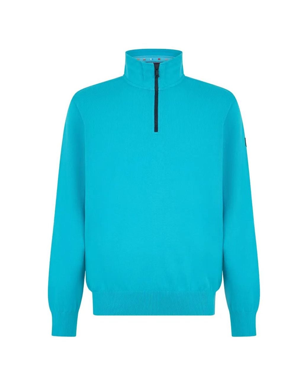 Paul & Shark Blue Quarter-Zip Sweater for men