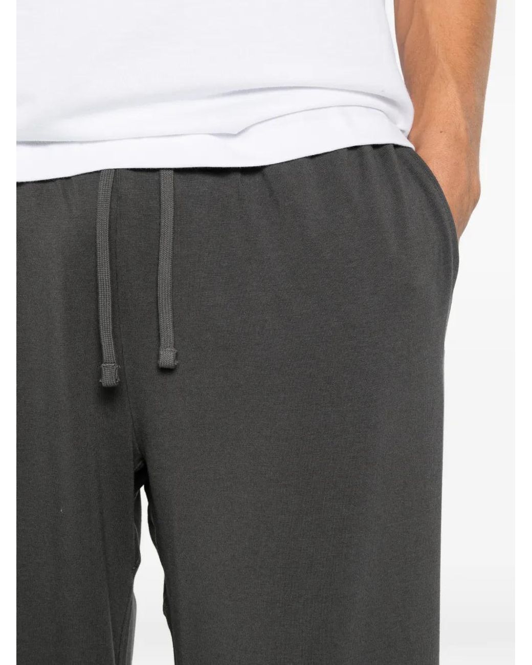 Skims Gray Drawstring-Waist Wide-Leg Trousers for men